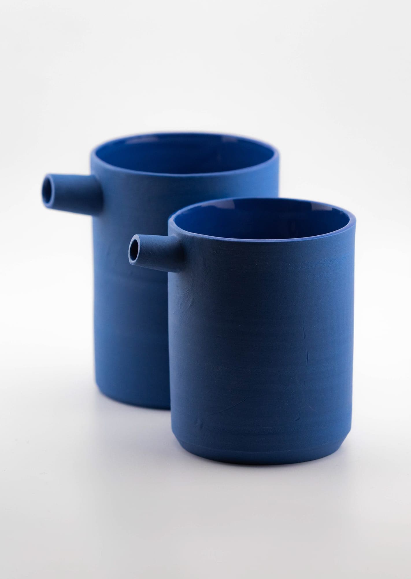 Cobalt pourers, pair