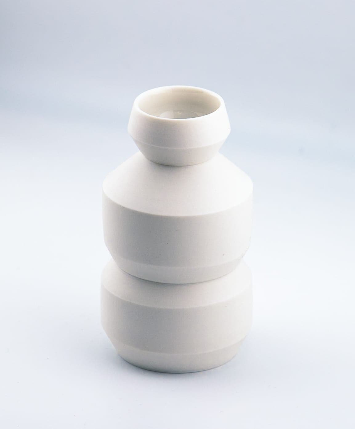 White tiered vessel