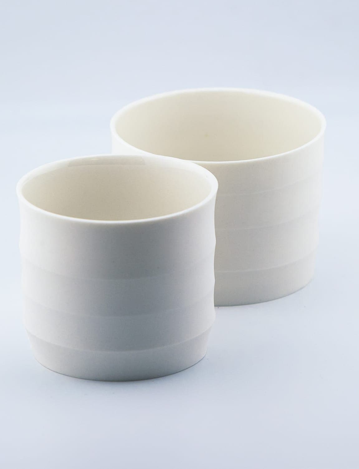 White vessels, pair